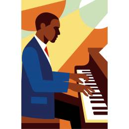 Canevas 30/40 Pianiste - 150