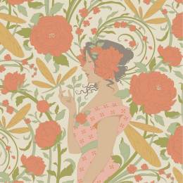 Tissu Tilda songbird aubery coral - 153