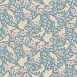 Tissu Tilda songbird ava blue - 153