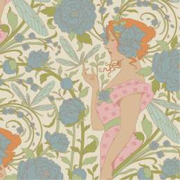 Tissu Tilda songbird aubery blue - 153