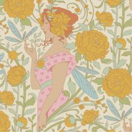 Tissu Tilda songbird aubery mustard - 153