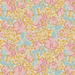 Tissu Tilda songbird flora mustard - 153