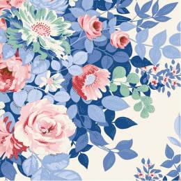 Tissu Tilda Something Blue whimsyflower cream - 153