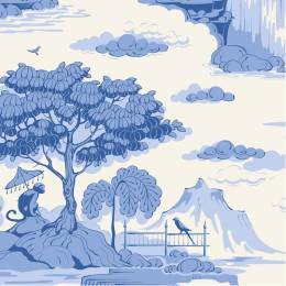 Tissu Tilda Something Blue cottonview cream - 153