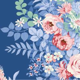 Tissu Tilda Something Blue whimsyflower night - 153