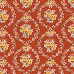 Tissu Tilda Village Life mable rust - 153