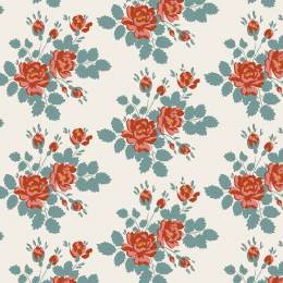 Tissu Tilda Village Life myrtle teal - 153