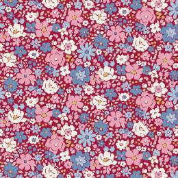 Tissu Tilda Village Life esther burgundy - 153