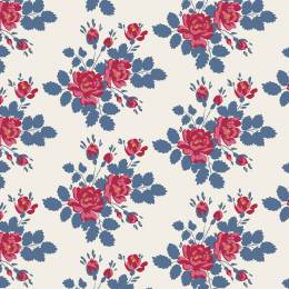 Tissu Tilda Village Life myrtle blue - 153