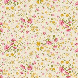 Tissu Tilda laize de 274 cm ellie pink/yellow - 153