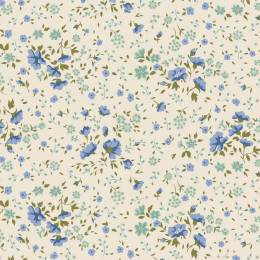 Tissu Tilda laize de 274 cm ellie blue/teal - 153