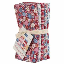 Tilda Tilda Village Life bundle burgundy 54x48cm x 5pcs - 153