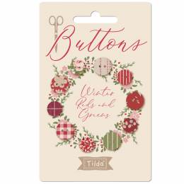 Carte de boutons Tilda creating memory 10mmx5pcs et 12mmx5pcs - 153