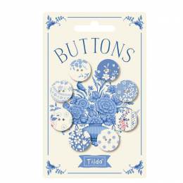 Boutons Tilda Something Blue 16mm x 8pcs light - 153