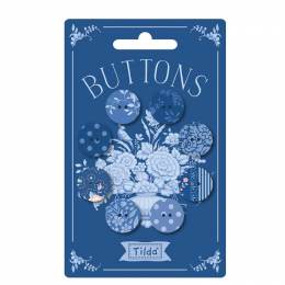 Boutons Tilda Something Blue 16mm x 8pcs dark - 153