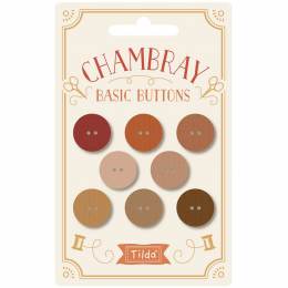 Boutons Tilda chambray boutons 16mm x 8pcs - 153