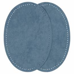 Coudes thermocollant imitation daim gris bleu - 154