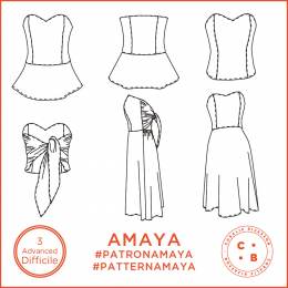 Patron Coralie Bijasson® Amaya robe bustier 34/56 - 168