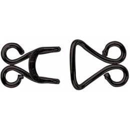 Agrafe et porte corset n&deg;13 laiton noir x carton 1000 - 17