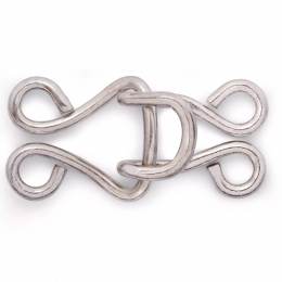 Agrafe et porte corset n&deg;13 laiton argent&eacute; -carton 1000 - 17