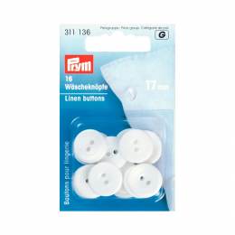 Bouton 17mm blanc x16 - 17