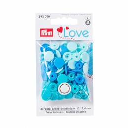 Prym love boutons pression plastique bleu 12 mm - 17