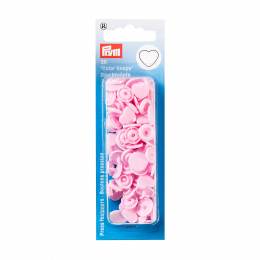 Boutons pression color snaps coeur rose - 17