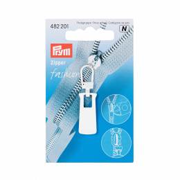 Tirette fashion zipper metal blanc - 17