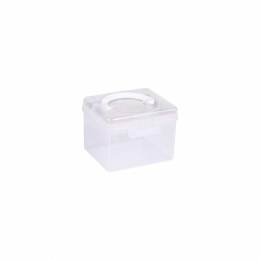 Bo&icirc;te plastique de rangement taille S cr&egrave;me - 17