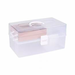 Bo&icirc;te plastique de rangement taille L beige - 17