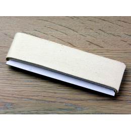 Ruban serg&eacute; de coton 20mm blanc cass&eacute; x30m - 17