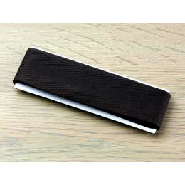 Ruban serg&eacute; de coton 20mm brun moyen(3m) - 17