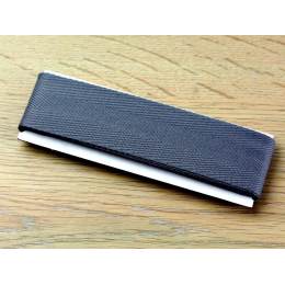 Ruban serg&eacute; de coton 30mm gris(2,5m) - 17