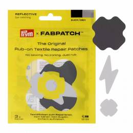 Patch autocollant REFLECHISSANT noir/gri,s 3pc - 17