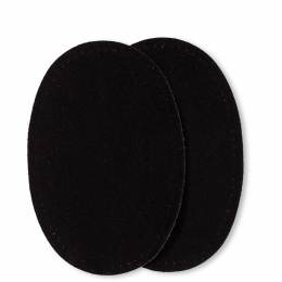 Coudes imitation daim thermocollant noir 8/10,5cm - 17