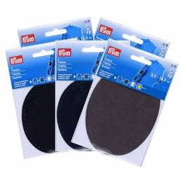 Coudes imitation daim thermocollant 9,5 x 14,5cm  gris-marine-noir x lot de 5 - 17