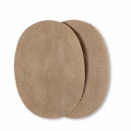 Coudes imitation daim thermocollant beige 9,5/14,5cm - 17