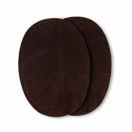 Coudes imitation daim thermocollant marron foncé 9,5/14,5cm - 17