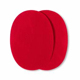 Coudes imitation daim thermocollant rouge 9,5/14,5cm - 17