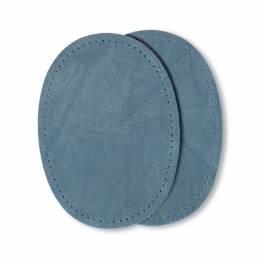 Coudes imitation daim thermocollant bleu pétrol 9,5/14,5cm - 17