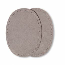 Coudes imitation daim thermocollant gris clair 9,5/14,5cm - 17