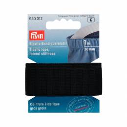 Ceinture &eacute;lastique gros grain 30mm noir x1m - 17
