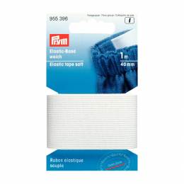 Ruban &eacute;lastique souple 40mm blanc1 m - 17