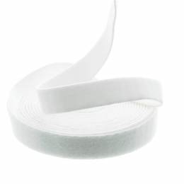 Ruban astrakan Velcro® élastic 20mm blanc - 175