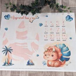 Tissu de L'atelier de Jess & Caro panneau couverture anniversaire draco - 179