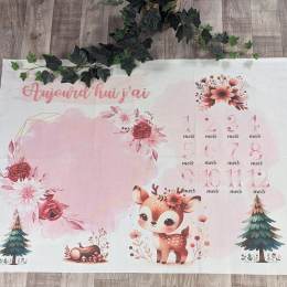 Tissu de L'atelier de Jess & Caro panneau couverture anniversaire lily - 179