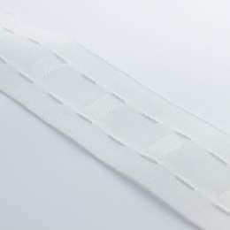 Ruban fronceur 1 poche 40mm blanc - 190
