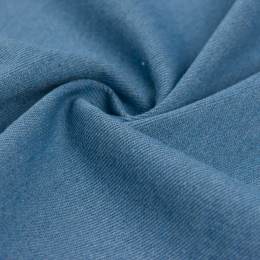 Tissu jean pré-lavé unicolore bleu - 196