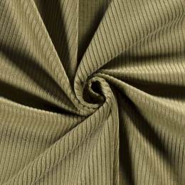 Tissu velours côtelé vert olive - 196