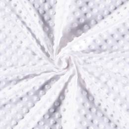 Tissu minky gaufré blanc optique - 196